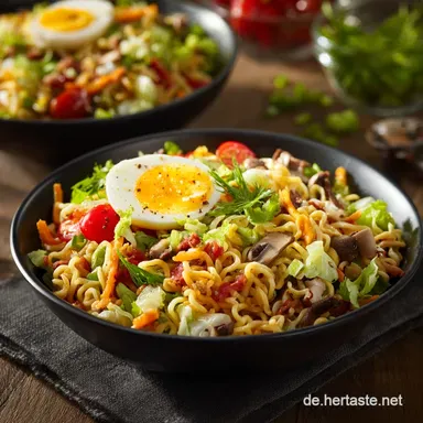 Nudelsalat aus Zoodeln Der perfekte Low Carb Beilagensalat f&uuml;r Grillmeister Rezeptkarte