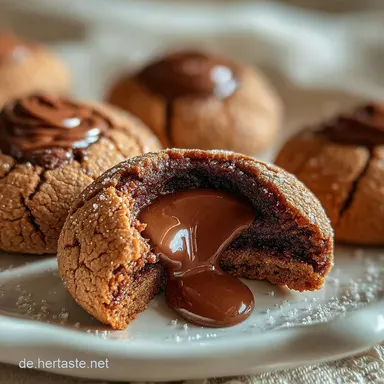 Nutella Pl&auml;tzchen mit fl&uuml;ssigem Kern | Einfache Backrezepte Rezeptkarte