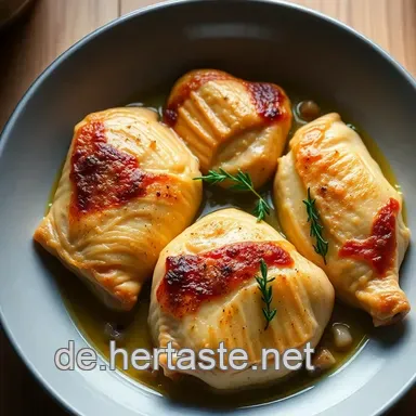 Ofen-verwöhnte Hähnchenschenkel Pampered Chef – Saftig & Knusprig Rezeptkarte