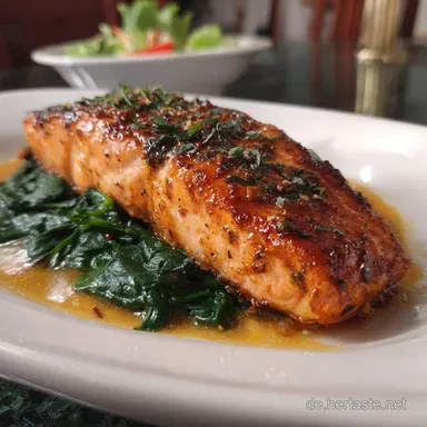 Ofenlachs auf Spinat in 30 Minuten: Cremig & Einfach