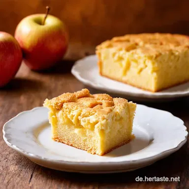 Omas Apfelgl&uuml;ck Saftiger Apfelkuchen mit Quark und Tradition Rezeptkarte