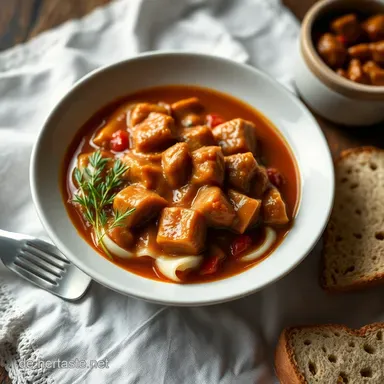 Omas Gulasch Rezept: Herzhaft & Zart wie von Oma! Rezeptkarte