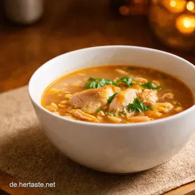 Omas H&uuml;hnersuppe mit Suppenhuhn Mein Familienrezept Rezeptkarte