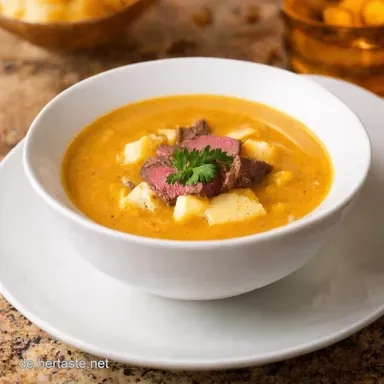 Käsesuppe mit Hackfleisch Lauch Omas Rezept Nur Besser Rezeptkarte