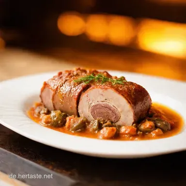 Rezept Rouladen im Backofen Omas Geheimnis f&uuml;r Zartheit Rezeptkarte