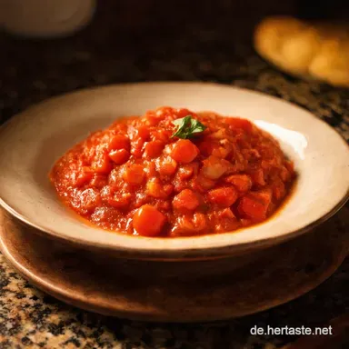 Omas beste Tomatensosse Rezept SonntagsGl&uuml;ck pur Rezeptkarte