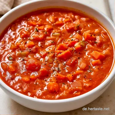 Minestrone Suppe f&uuml;r 4 Portionen Rezeptkarte