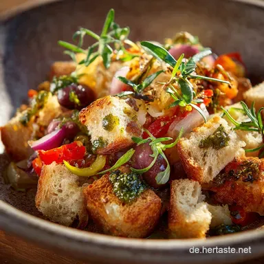 Panzanella Der Ultimative Mediterrane Brotsalat Einfach Knusprig Rezeptkarte