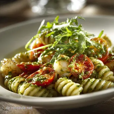 Italienischer Nudelsalat mit Pesto und Rucola Perfekte Grillbeilage