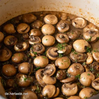 Omas Pfannenchampignons Einfach Lecker Champignon Zubereitung Pfanne Rezeptkarte