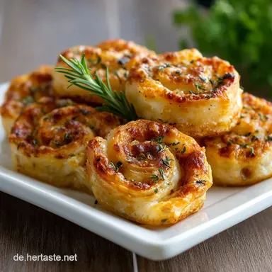Pizzaschnecken mit Bl&auml;tterteig: F&uuml;r 11 Portionen