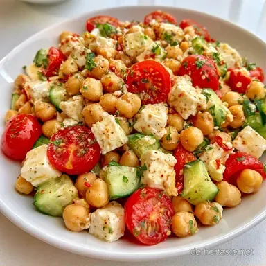Proteinsalat mit Kichererbsen in 15 Min Rezeptkarte