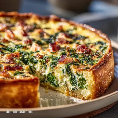 Quiche Spinat Lachs Rezept: Einfach & Herzhaft Lecker! Rezeptkarte