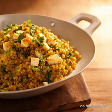 Quinoa Gerichte Sommerliche Gem&uuml;seHalloumiPfanne Rezeptkarte