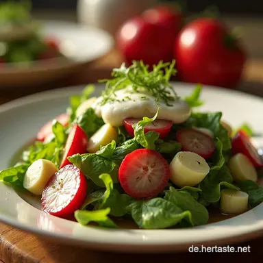 Radieschen Gesundes Gemse in Kche Mein bester cremiger RadieschenDillSalat Rezeptkarte