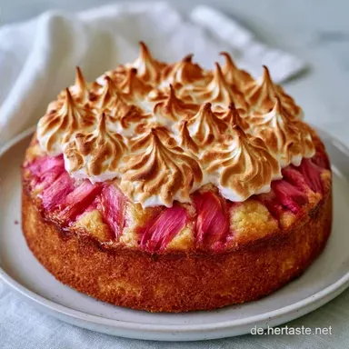 Rhabarber-Baiser-Kuchen f&uuml;r 12 Personen