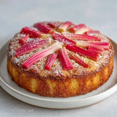 Rhabarber Blechkuchen f&uuml;r 15 St&uuml;cke Rezeptkarte