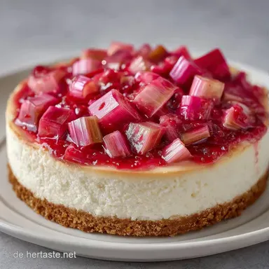 Rhabarber K&auml;sekuchen: Cremig und Fruchtig Rezeptkarte