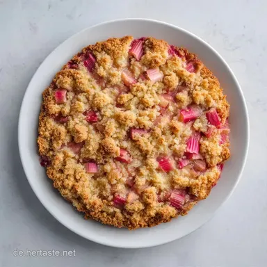 Rhabarber Streuselkuchen f&uuml;r 12 St&uuml;cke Rezeptkarte