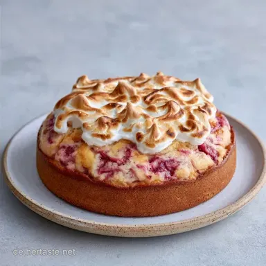 Rhabarberkuchen mit Baiser f&uuml;r 12 St&uuml;cke