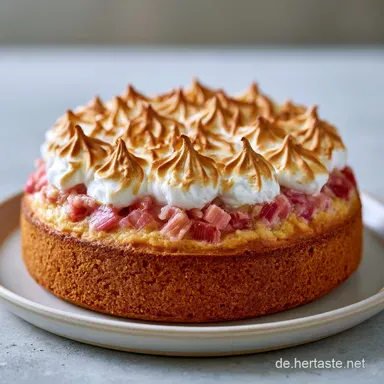 Rhabarberkuchen Baiser: Saftig Gebacken