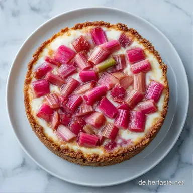 Rhabarberkuchen Mit Quark: Cremig Rezeptkarte