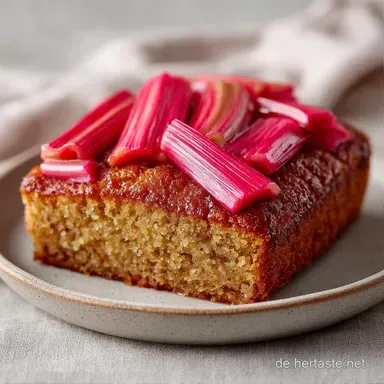 Rhabarberkuchen vom Blech f&uuml;r 20 St&uuml;cke Rezeptkarte