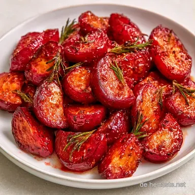 Rote Bete Aus Dem Ofen f&uuml;r 4 Personen Rezeptkarte