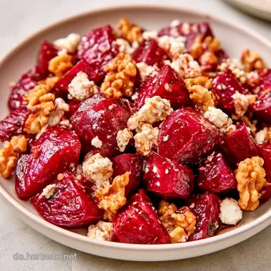 Rote Bete Feta mit Honig und N&uuml;ssen Rezeptkarte