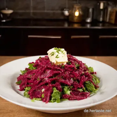 Rote Bete Salat mit Schafsk&auml;se Mein liebstes Gl&uuml;cksrezept Rezeptkarte