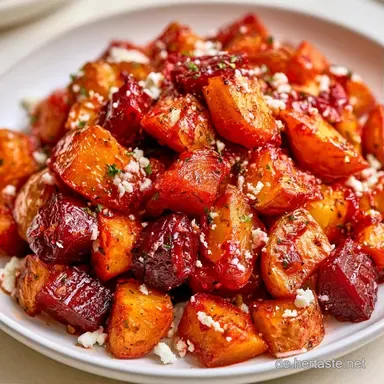 Rote Bete Kartoffeln mit Feta Rezeptkarte