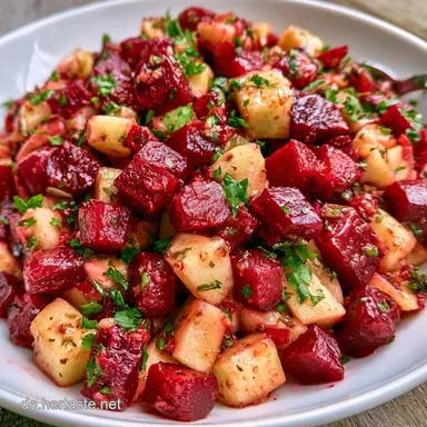 Rote Bete mit Apfel f&uuml;r 4 Portionen Rezeptkarte