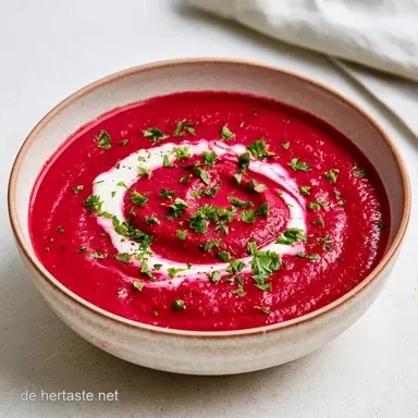 Rote Bete Suppe mit Kartoffeln Rezeptkarte