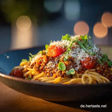 Rote Linsen Bolognese: Der vegane Feierabend Klassiker in 45 Min.