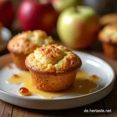 Apfel Zimt Muffins Rezept Einfach Saftig schnell zum Kaffee und Kuchen Rezeptkarte