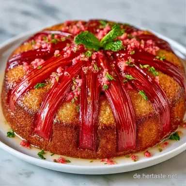 Rhabarberkuchen Mit Baiser: Luftig Rezeptkarte
