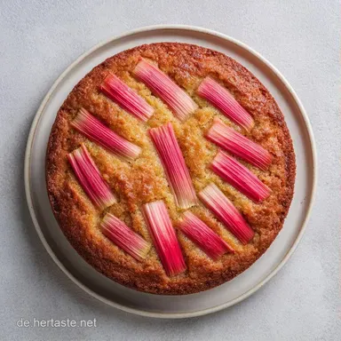Rhabarberkuchen R&uuml;hrteig in 55 Minuten Rezeptkarte