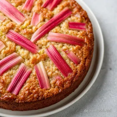 Rhabarberkuchen R&uuml;hrteig in 55 Minuten