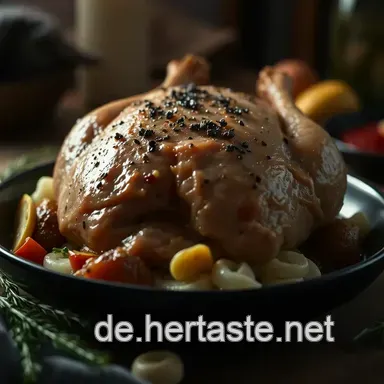 Saftiges H&auml;hnchen im Pampered Chef: Mein Geheimtipp f&uuml;r Zartes Fleisch Rezeptkarte