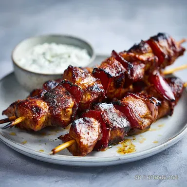 Schaschlik nach Imbissart: Herzhaftes Schmorgericht f&uuml;r 4 Personen Rezeptkarte