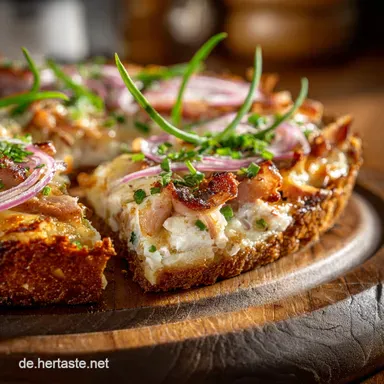 Schneller Zwiebelkuchen mit Pizzateig: Blitzrezept ohne Wartezeit Rezeptkarte