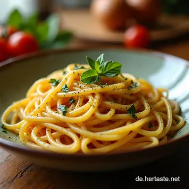 Spaghetti Aglio e Olio wie vom Italiener Mein Geheimrezept Rezeptkarte
