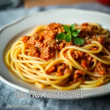 Leckeres Rezept f&uuml;r Spaghettik&uuml;rbis "Bolognese" &ndash; Gesund & Einfach Rezeptkarte