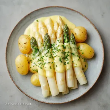 Spargel mit Hollandaise f&uuml;r 4 Personen Rezeptkarte