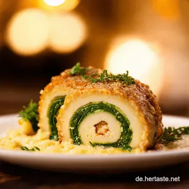 Vegetarische Roulade Rezept Herzhaft gef&uuml;llt einfach lecker Rezeptkarte
