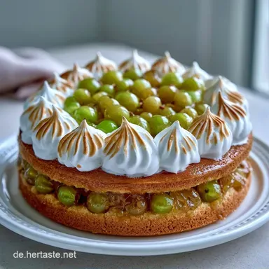 Stachelbeerkuchen mit Baiser in 85 Min Rezeptkarte