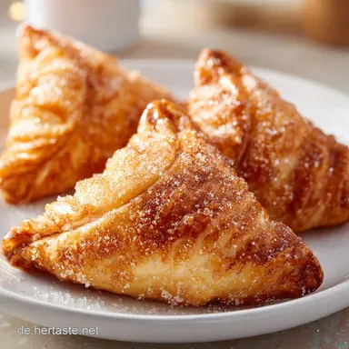 Apfeltaschen mit Bl&auml;tterteig in 35 Min Rezeptkarte