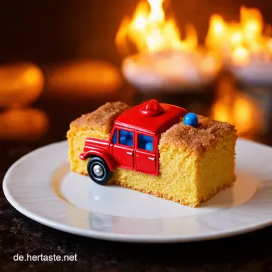 Tat&uuml;tata Feuerwehrauto als Kuchen zum Kindergeburtstag Rezeptkarte
