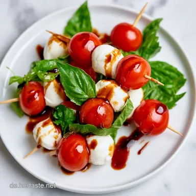 Tomaten Mozzarella Spiesse in 10 Minuten Rezeptkarte