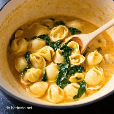 Tortellini Spinat Auflauf I One Pot Schnelles FamilienGl&uuml;ck Rezeptkarte